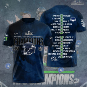 Seattle Seahawks 2025 NFC Champions 3D Apparel - TANTN20655