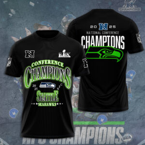 Seattle Seahawks 2025 NFC Champions 3D Apparel - TANTN20728