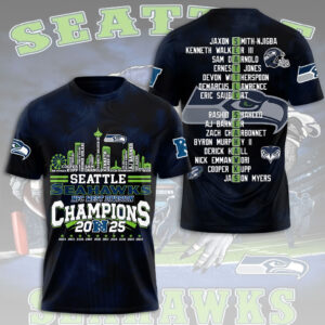 Seattle Seahawks 2025 NFC West Champions 3D Apparel - MAITM14507