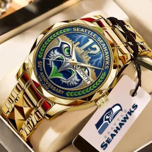 Seattle Seahawks 50th Anniversary Alloy Luxury Quartz Watch -  TMTHU3322
