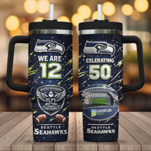 Seattle Seahawks 50th Anniversary 40oz Stanley Tumbler - TMTHU3360