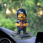 Seattle Seahawks x Winnie-the-Pooh Custom shape 2-sided Acrylic Car Ornament – TMTHU3275