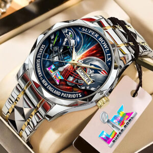 Seattle Seahawks x New England Patriots Super Bowl LX 2025 Alloy Luxury Quartz Watch - TMTHU3474