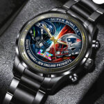Seattle Seahawks x New England Patriots Super Bowl LX 2025 Black Stainless Steel Watch – TMTHU3472