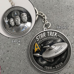 Star Trek 60th Anniversary Custom Shape 2-sided Keychain - MAITM14295