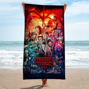 Stranger Things Rectangle Beach Towel - TMTHU3324