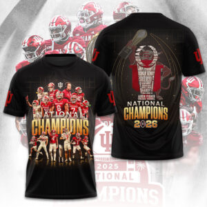 Indiana Hoosiers Football 2025 3D Apparel - TMTHU3502