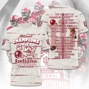 Indiana Hoosiers Football 3D Apparel - TMTHU3540