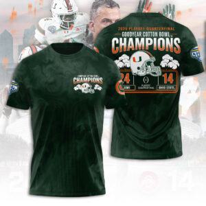 Miami Hurricanes Football 3D Apparel - TANTN19861