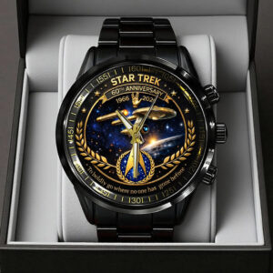 Star Trek 60th Anniversary Black Stainless Steel Watch - TANTN19989
