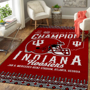 Indiana Hoosiers Football 2026 Peach Bowl Champions Rectangular Rug - TANTN20123