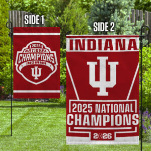Indiana Hoosiers Football 2025 National Champions Double-side Garden Flag - TANTN20151