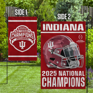 Indiana Hoosiers Football 2025 National Champions Double-side Garden Flag - TANTN20152