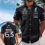 Mercedes AMG Petronas F1 Team x George Russell Short Sleeve Button-Down Shirt – TANTN20405