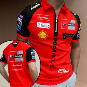 Ducati Lenovo Team 2026 Zip Polo Shirt - TANTN20419