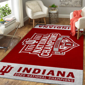 Indiana Hoosiers Football 2025 National Champions Rectangular Rug - TANTN20442