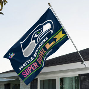 Seattle Seahawks 2025 NFC Champions 3D Double-side House Flag - TANTN20631