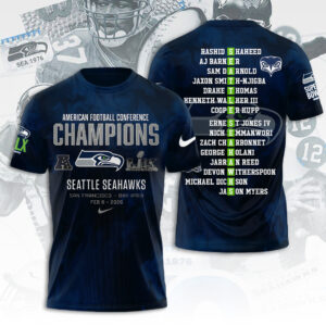 Seattle Seahawks 2025 NFC Champions 3D Apparel - TANTN20656