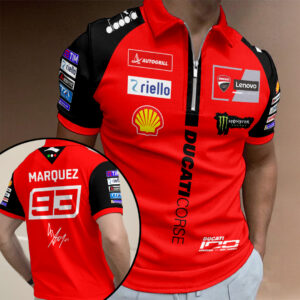 Ducati Lenovo Team x Marc Márquez 2026 Zip Polo Shirt - TANTN20745