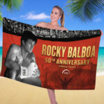 Rocky 50th Anniversary Rectangle Beach Towel – TMTHU3157