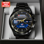 Personalized Toronto Blue Jays 50th Anniversary Black Stainless Steel Watch – TANTN20544