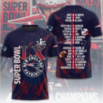 New England Patriots 2025 AFC Champions 3D Apparel – TMTHU3454
