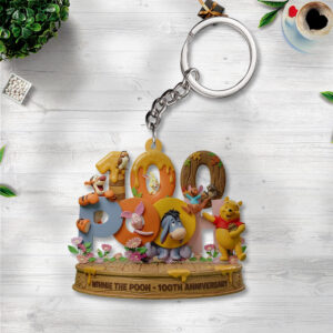 Winnie-the-Pooh 100th Anniversary Custom Shape 1-sided Keychain - TMTHU3119