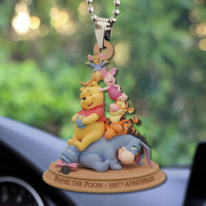 Winnie-the-Pooh 100th Anniversary Custom shape 2-sided Acrylic Car Ornament - TMTHU3092