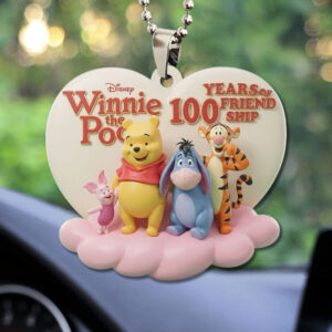 Winnie-the-Pooh 100th Anniversary Custom shape 2-sided Acrylic Car Ornament - TMTHU3094