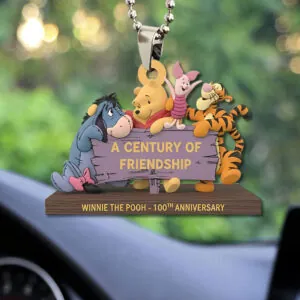 Winnie-the-Pooh 100th Anniversary Custom shape 2-sided Acrylic Car Ornament - TMTHU3109