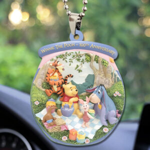 Winnie-the-Pooh 100th Anniversary Custom shape 2-sided Acrylic Car Ornament - TMTHU3133