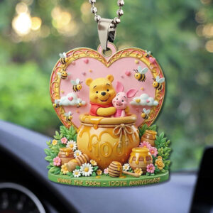 Winnie-the-Pooh 100th Anniversary Custom shape 2-sided Acrylic Car Ornament - TMTHU3152