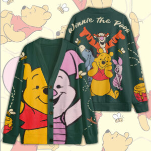 Winnie-the-Pooh 100th Anniversary Knitted V-neck Cardigan - TMTHU3434