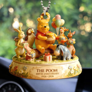 Winnie-the-Pooh 100th anniversary Custom shape 2-sided Acrylic Car Ornament - HOATT15823
