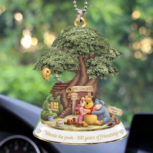 Winnie-the-Pooh 100th Anniversary Custom shape 2-sided Acrylic Car Ornament - HOATT15857