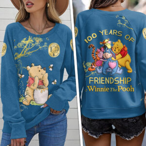 Winnie-the-Pooh 100th Anniversary Round Neck Raglan Sleeve Sweatshirt – HOATT16025