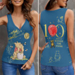 Winnie-the-Pooh 100th Anniversary Women V-Neck Ribbed Tank Top – HOATT15955