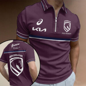 Brisbane Broncos 2026 Zip Polo Shirt - TANTN20874