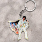 Elvis Presley Custom Shape 2-sided Keychain – HOATT16244