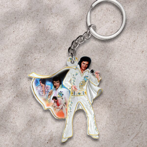 Elvis Presley Custom Shape 2-sided Keychain - HOATT16244