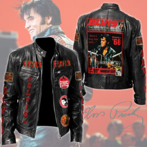 Elvis Presley Motorcycle Leather Jacket - TMTHU3957