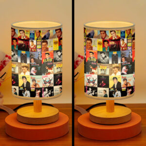 Elvis Presley Wooden Base Fabric Lamp - HOATT16327