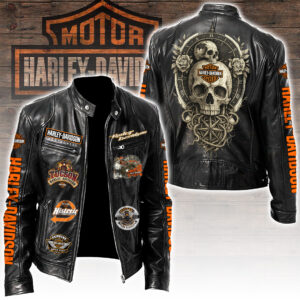 Harley Davidson Motorcycle Leather Jacket - TANTN21187