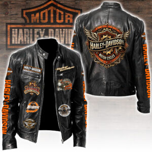 Harley Davidson Motorcycle Leather Jacket - TANTN21189