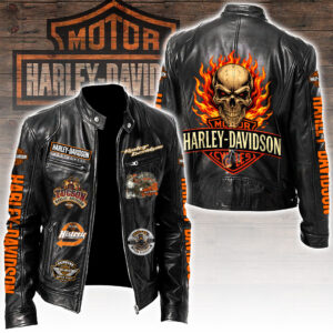 Harley Davidson Motorcycle Leather Jacket - TANTN21190