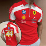 Lewis Hamilton x Scuderia Ferrari Zip Polo Shirt – MAITM14770