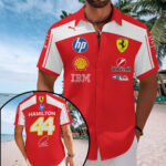 Lewis Hamilton x Scuderia Ferrari Short Sleeve Button-Down Shirt – MAITM14769