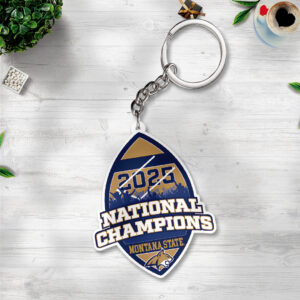 Montana State Bobcats Football 2025 National Champions Custom Shape 1-sided Keychain - MAITM14740