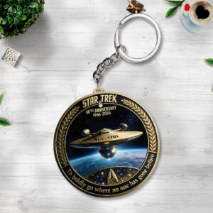 Star Trek 60th Anniversary Custom Shape 2-sided Keychain - MAITM14743