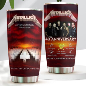 Metallica Master of Puppets 40th Anniversary Tumbler Cup - MAITM14845
